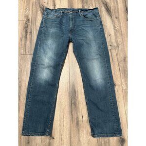 Levis 505 Original Fit Jeans W38 L30 Mid-Rise Classic Straight Leg Denim Blue Me